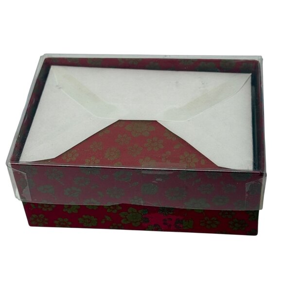 Vintage Bentz Stationery 19 Mini Cards and Red Print Lined Envelopes Germany - Picture 2 of 10